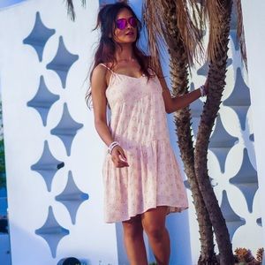 Peach Eyelet dress
